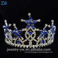 Blue Crystal Tiara Queen Crown For Kids Boys Crowns Round Crowns